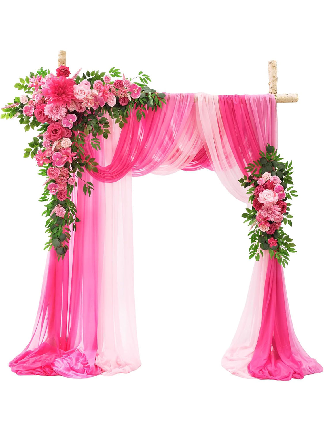 Artificial Silk Floral Arch Decorations Pack Of 5 For Wedding Backdrop