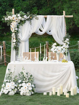 Ivory White Artificial Arch Flowers Kit Pack Of 5 For Wedding Decoration Backdrop