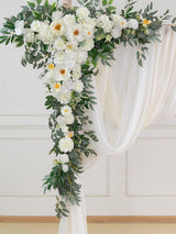 Ivory White Artificial Arch Flowers Kit Pack Of 5 For Wedding Decoration Backdrop