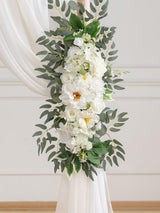 Ivory White Artificial Arch Flowers Kit Pack Of 5 For Wedding Decoration Backdrop