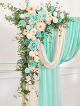 Artificial Silk Flower Arch Kit 5 Pack Teal Green Champagne Wedding Decor