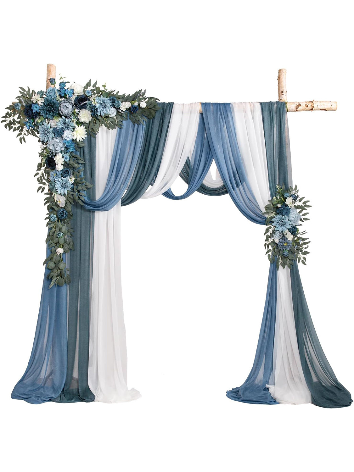 Afloral Dusty Blue Silk Artificial Flowers Kit Pack Of 5 For Wedding Arch Decor