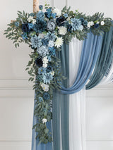 Afloral Dusty Blue Silk Artificial Flowers Kit Pack Of 5 For Wedding Arch Decor