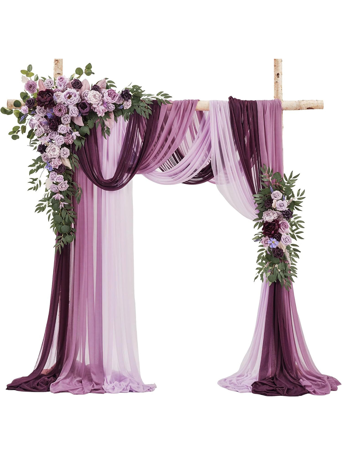 Lavender & Plum Artificial Flowers For Wedding Arch 5 Pack Silk Arrangements
