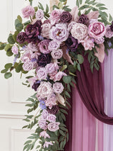 Lavender & Plum Artificial Flowers For Wedding Arch 5 Pack Silk Arrangements