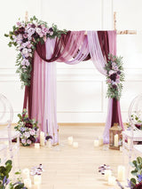 Lavender & Plum Artificial Flowers For Wedding Arch 5 Pack Silk Arrangements
