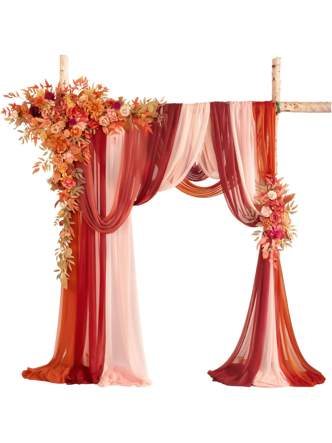 Maplered Artificial Silk Arch Flowers Kit 5 Pack for Wedding Backdrop