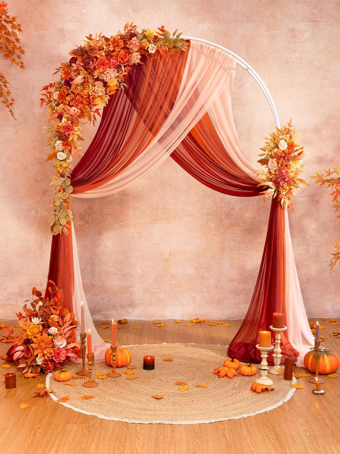 Maplered Artificial Silk Arch Flowers Kit 5 Pack for Wedding Backdrop