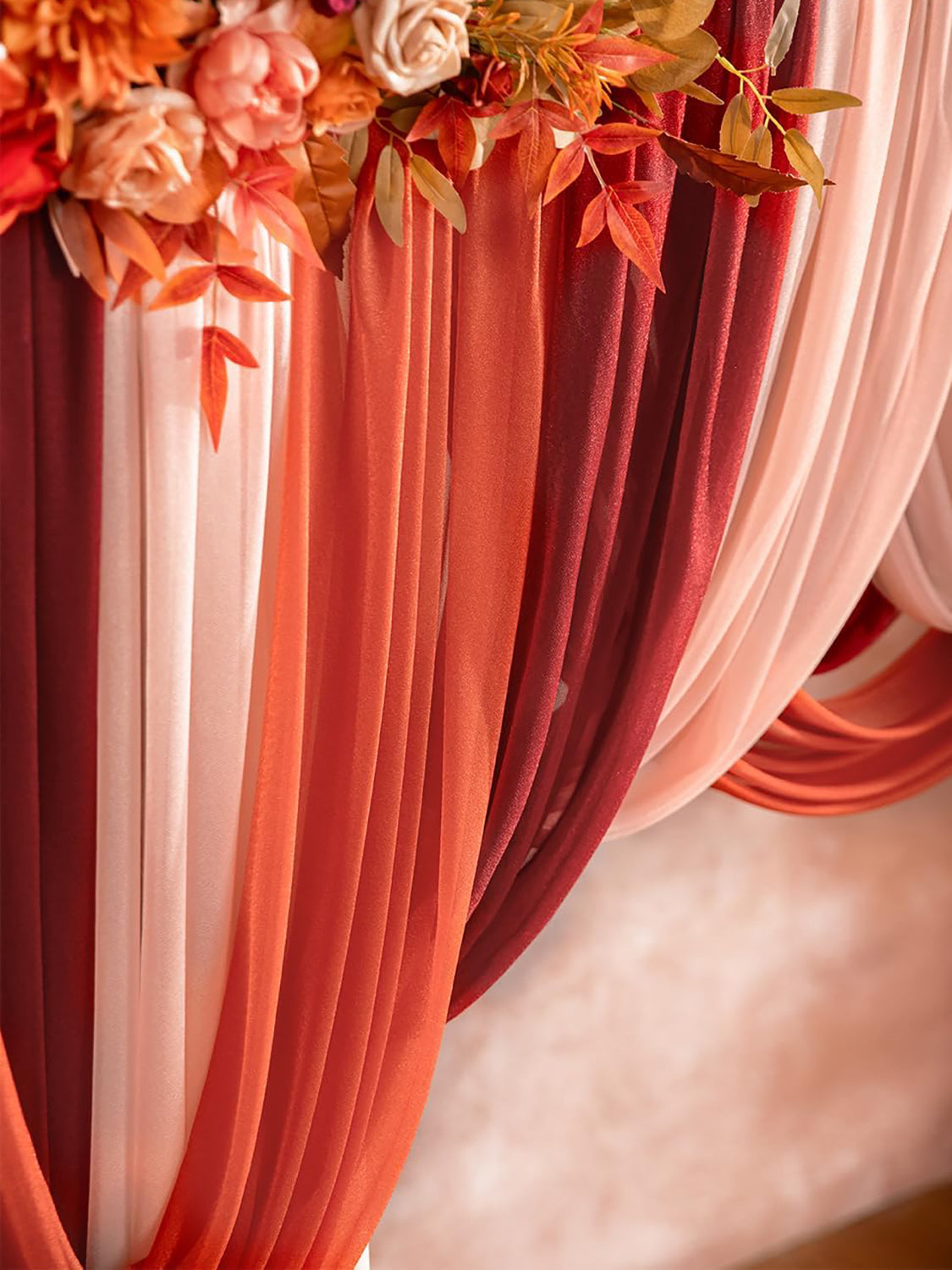 Maplered Artificial Silk Arch Flowers Kit 5 Pack for Wedding Backdrop