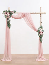 Dusty Rose Burgundy Arch Flowers With Drapes Kit Pack 4 For Wedding Backdrop
