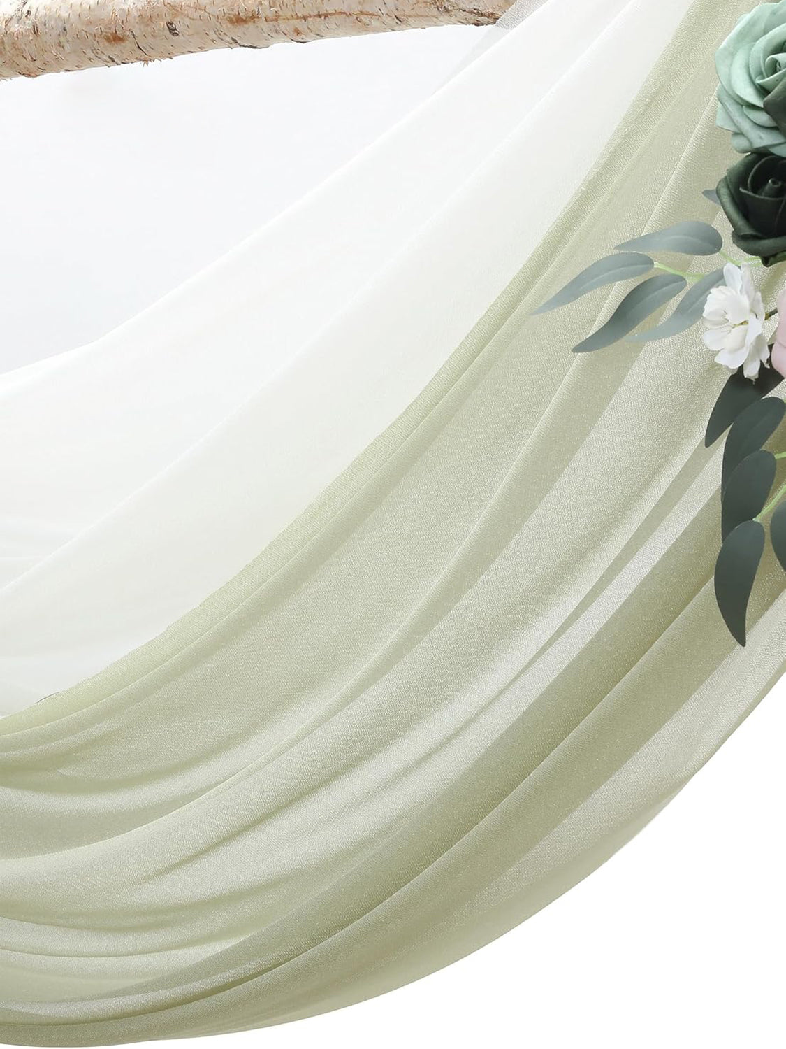 Artificial Floral Arch Kit With Drapes Pack Of 4 For Wedding Backdrop
