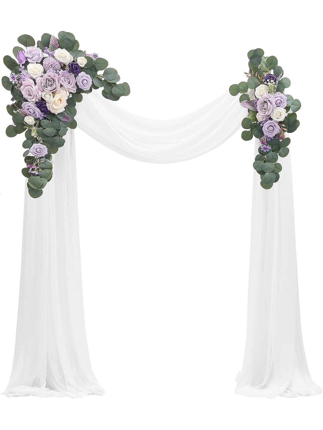 Lilac And Cream Artificial Floral Arch Kit Pack of 4 For Wedding Backdrop