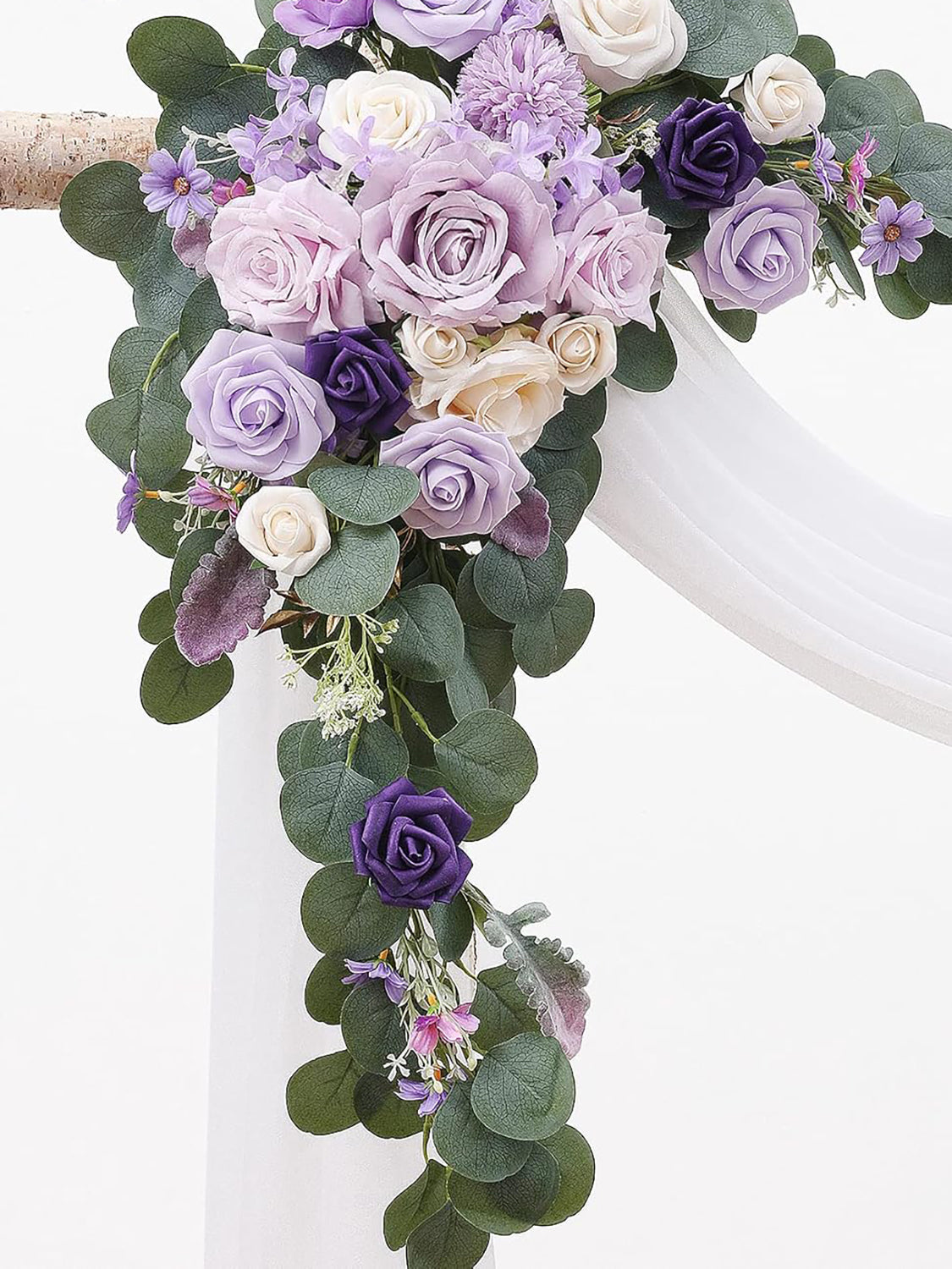 Lilac And Cream Artificial Floral Arch Kit Pack of 4 For Wedding Backdrop