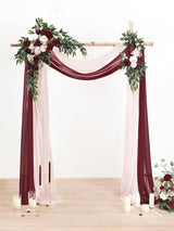 Marsala & Blush Artificial Floral Arch Kit Pack of 4 for Wedding Backdrops