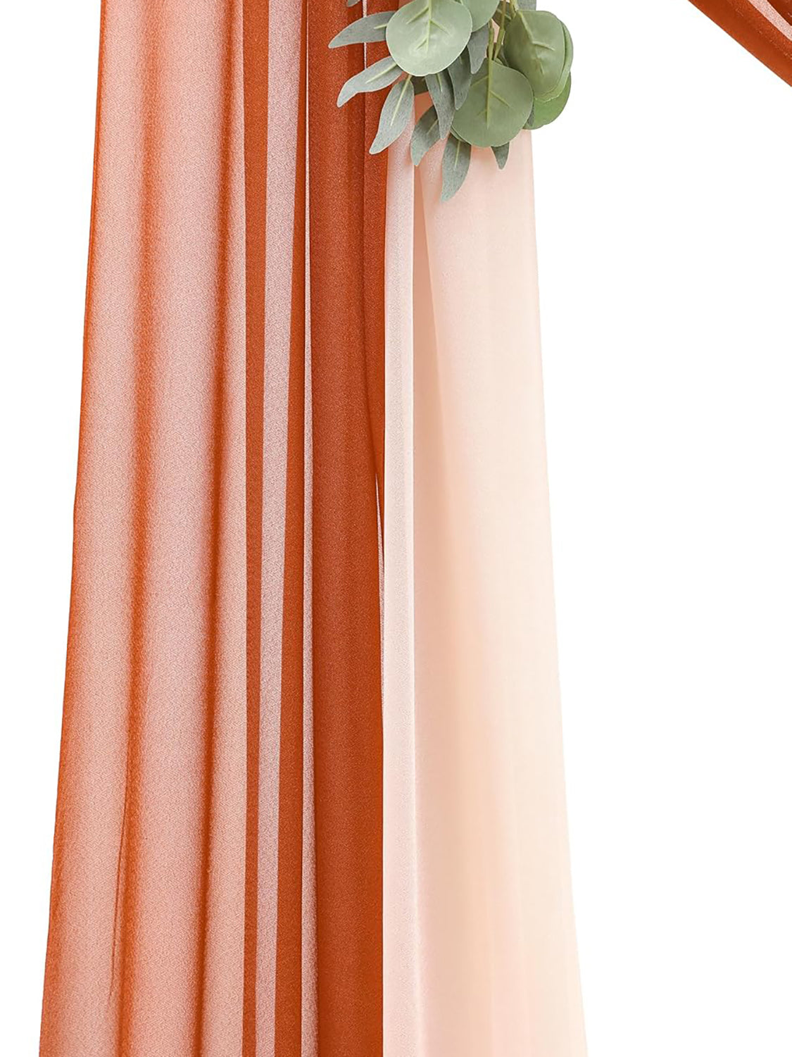Terracotta and Cream Artificial Floral Arch Kit With Drapes Pack of 4 Backdrops