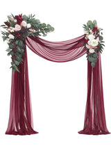 Artificial Floral Arch Kit With Drapes Pack of 4 for Wedding Backdrop Decoration