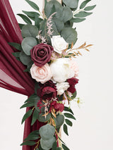 Artificial Floral Arch Kit With Drapes Pack of 4 for Wedding Backdrop Decoration