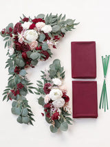 Artificial Floral Arch Kit With Drapes Pack of 4 for Wedding Backdrop Decoration