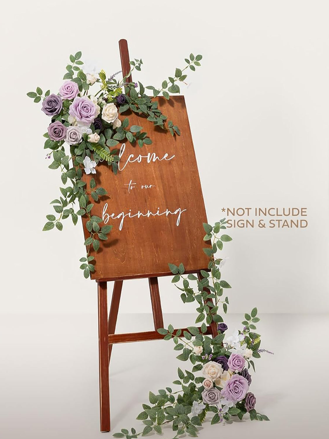 Lilac & Gold Wedding Artificial Floral Swag 2-Piece Arch Backdrop