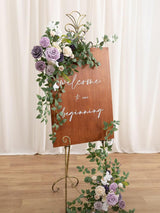 Lilac & Gold Wedding Artificial Floral Swag 2-Piece Arch Backdrop