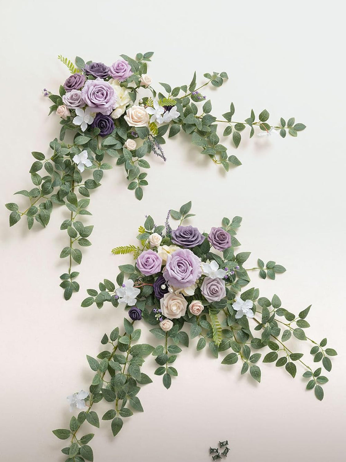 Lilac & Gold Wedding Artificial Floral Swag 2-Piece Arch Backdrop