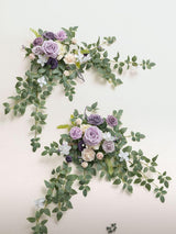Lilac & Gold Wedding Artificial Floral Swag 2-Piece Arch Backdrop