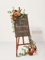 Sunset Terracotta Artificial Floral Swag Arch Decorations 2pcs