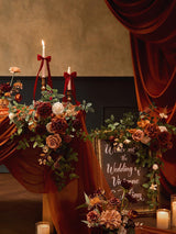 Sunset Terracotta Artificial Floral Swag Arch Decorations 2pcs