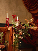 Sunset Terracotta Artificial Floral Swag Arch Decorations 2pcs