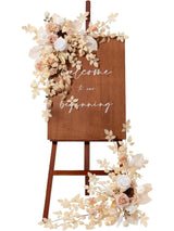 Artificial Floral Swag Arch Decorations 2pc White Beige Blush For Weddings