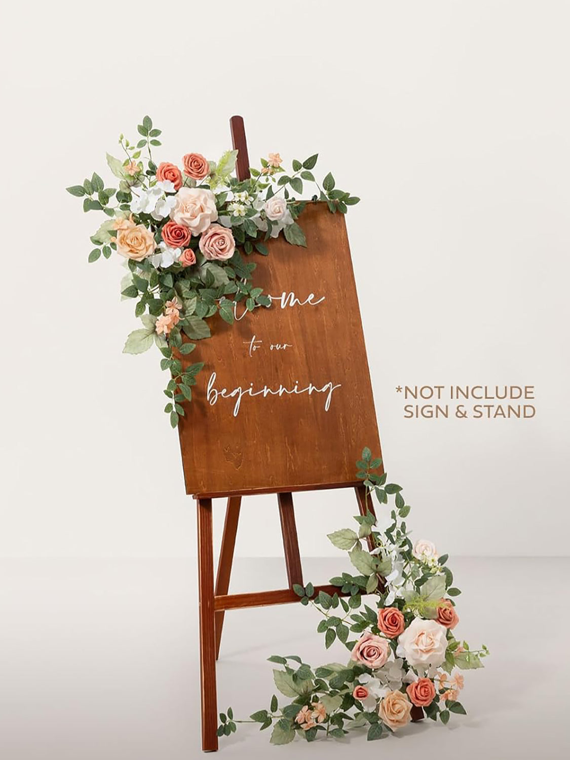 Blush Garden Artificial Floral Swag Arch Decorations 2 Pack