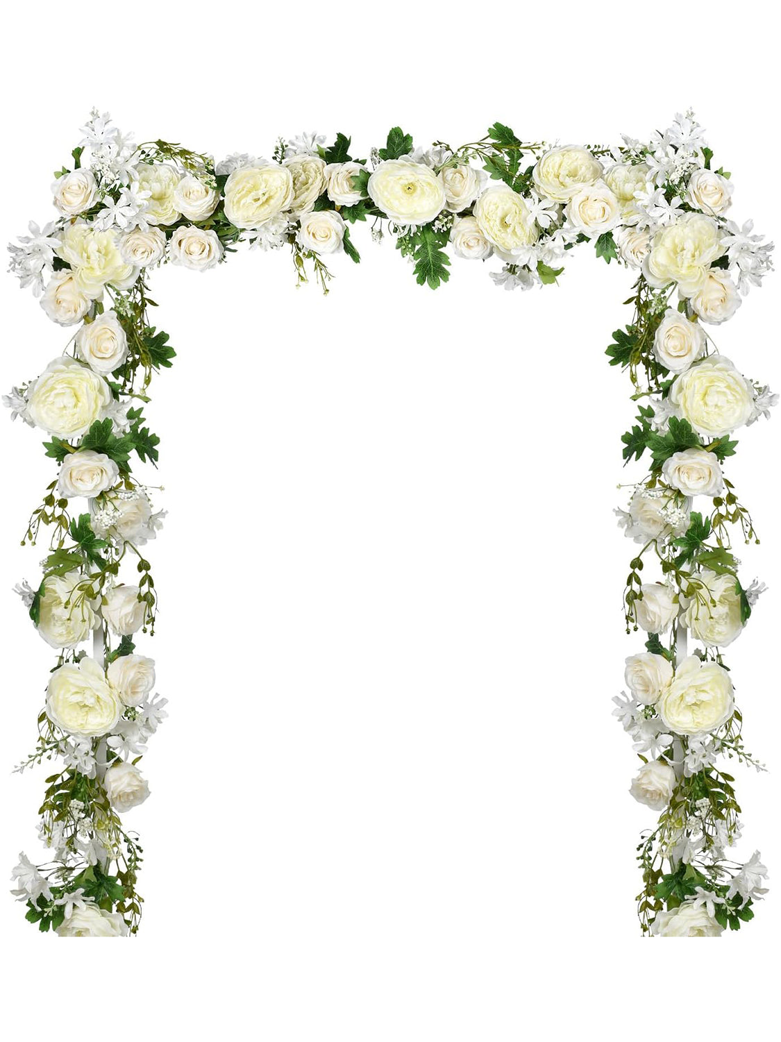 Silk White Peony Garland 2 Pack 6 Ft For Wedding Arch Decoration