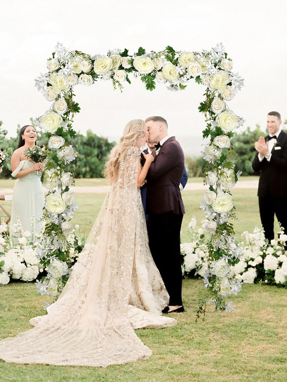 Silk White Peony Garland 2 Pack 6 Ft For Wedding Arch Decoration