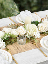 Silk White Peony Garland 2 Pack 6 Ft For Wedding Arch Decoration