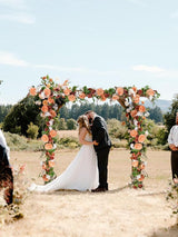 Silk Peony Garland 2 Pack For Wedding Arch Decor 6 Ft Orange Burnt