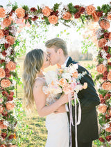 Silk Peony Garland 2 Pack For Wedding Arch Decor 6 Ft Orange Burnt