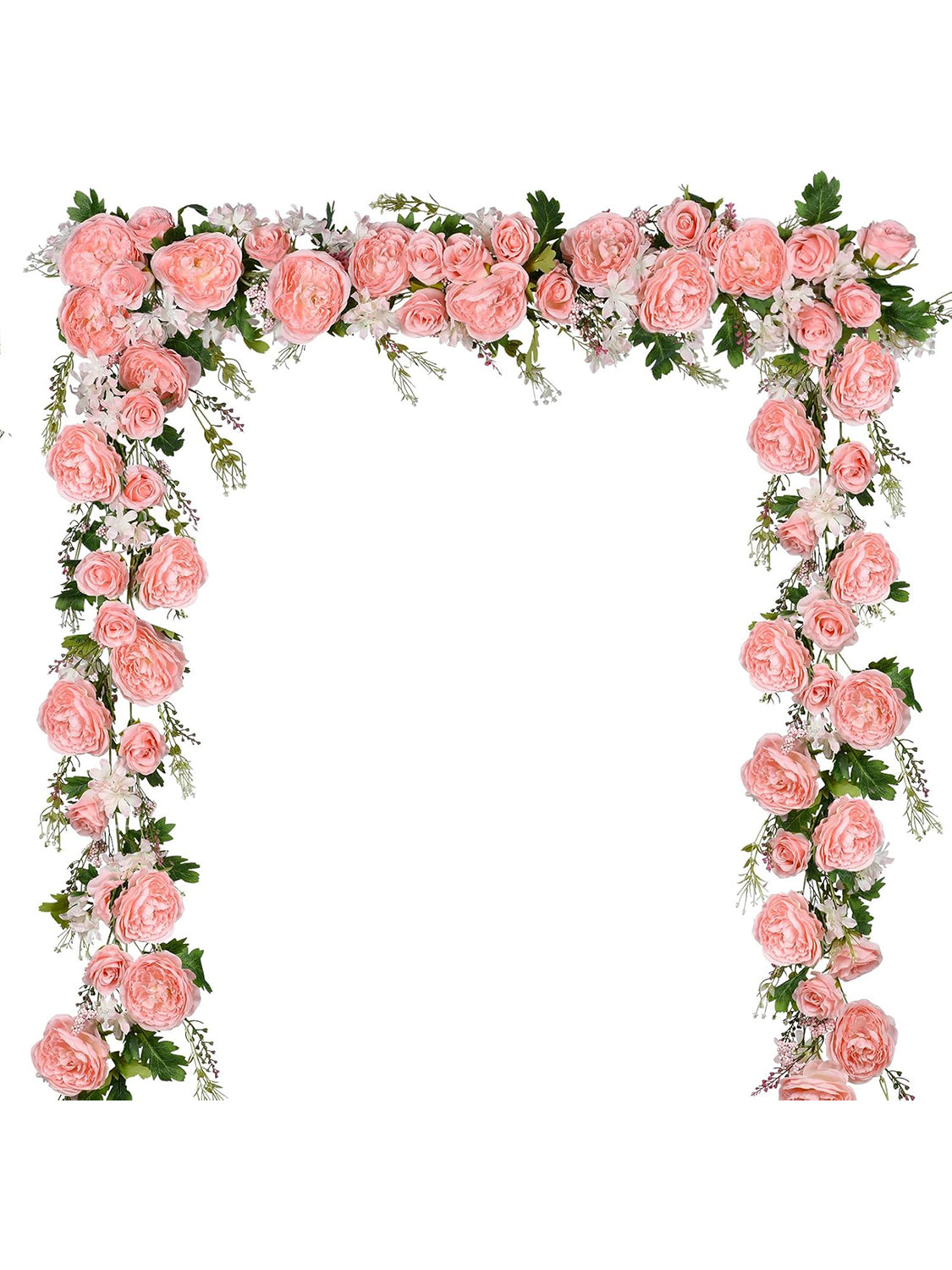 Pink Silk Peony Garland 2 Pack for Wedding Arch Decor