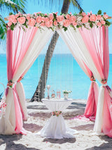 Pink Silk Peony Garland 2 Pack for Wedding Arch Decor