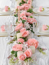 Pink Silk Peony Garland 2 Pack for Wedding Arch Decor