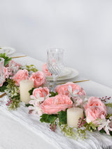 Pink Silk Peony Garland 2 Pack for Wedding Arch Decor