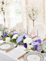 Silk Peony Garland 2 Pack Wedding Arch Decor 6 Ft Each White Purple Dark Purple