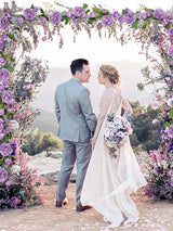 Wisteria Silk Peony Garland 6ft 2Pack Wedding Arch Backdrop