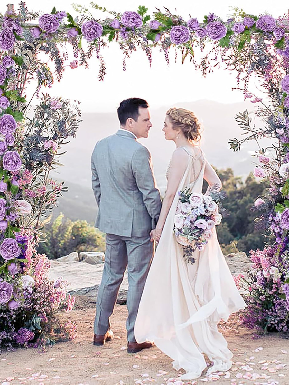 Wisteria Silk Peony Garland 6ft 2Pack Wedding Arch Backdrop