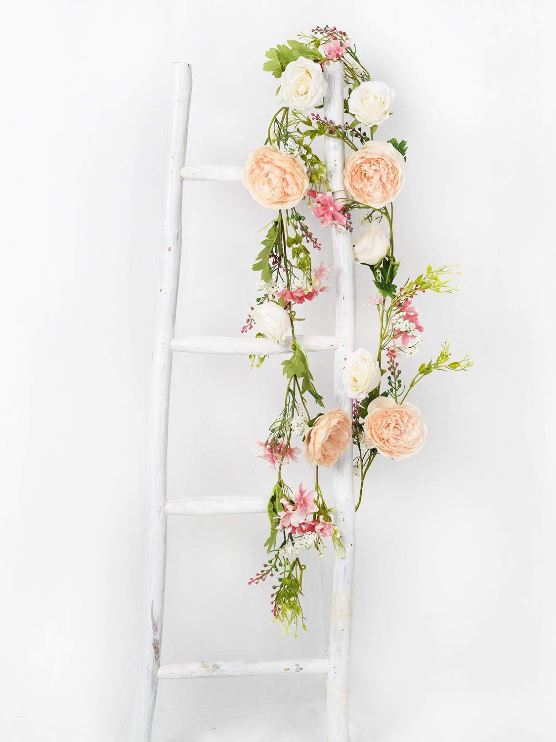 Champagne Silk Peony Garland 6ft 2 Pack For Wedding Arch