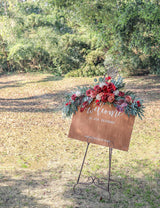 Wedding Arch Artificial Flowers 2 Pack for Decoration Burgundy and Orange