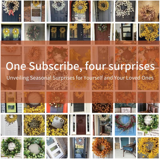 Vier-Jahreszeiten-Blumenkranz-Überraschungsbox – eine einzigartige handgefertigte Überraschung zu jeder Jahreszeit! 