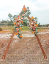 Artificial Flowers For Wedding Arch Two Floral Swags Burnt Orange