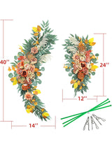 Artificial Flowers For Wedding Arch Two Floral Swags Burnt Orange