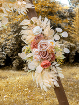 Champagne Wedding Arch Artificial Flowers Pack of 2 Large Floral Swags for Boho