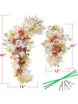Champagne Wedding Arch Artificial Flowers Pack of 2 Large Floral Swags for Boho